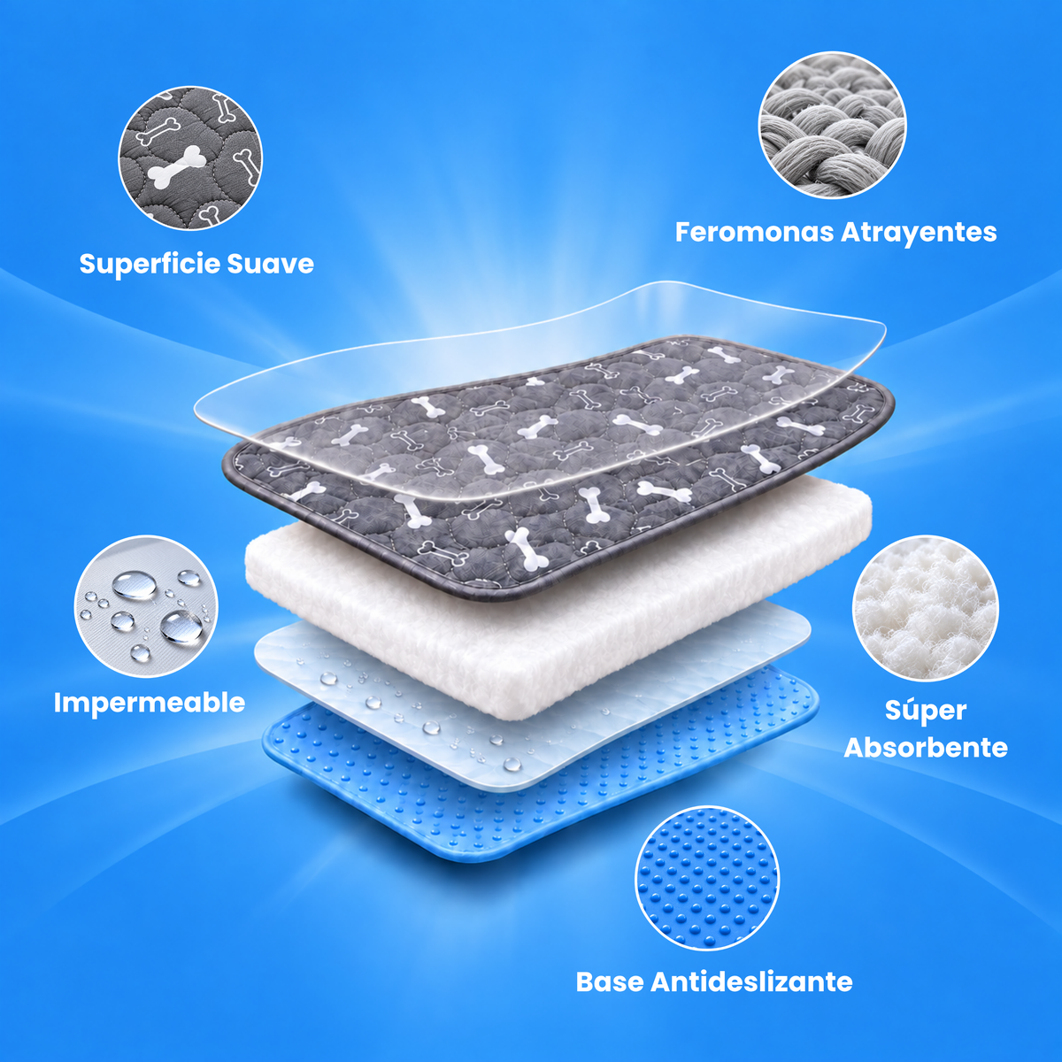 Mascoly – Empapador lavable con feromonas para perros
