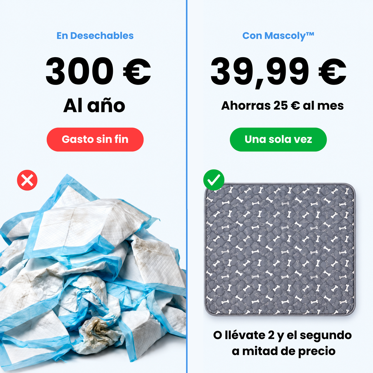 Mascoly™ – Empapador lavable con feromonas para perros